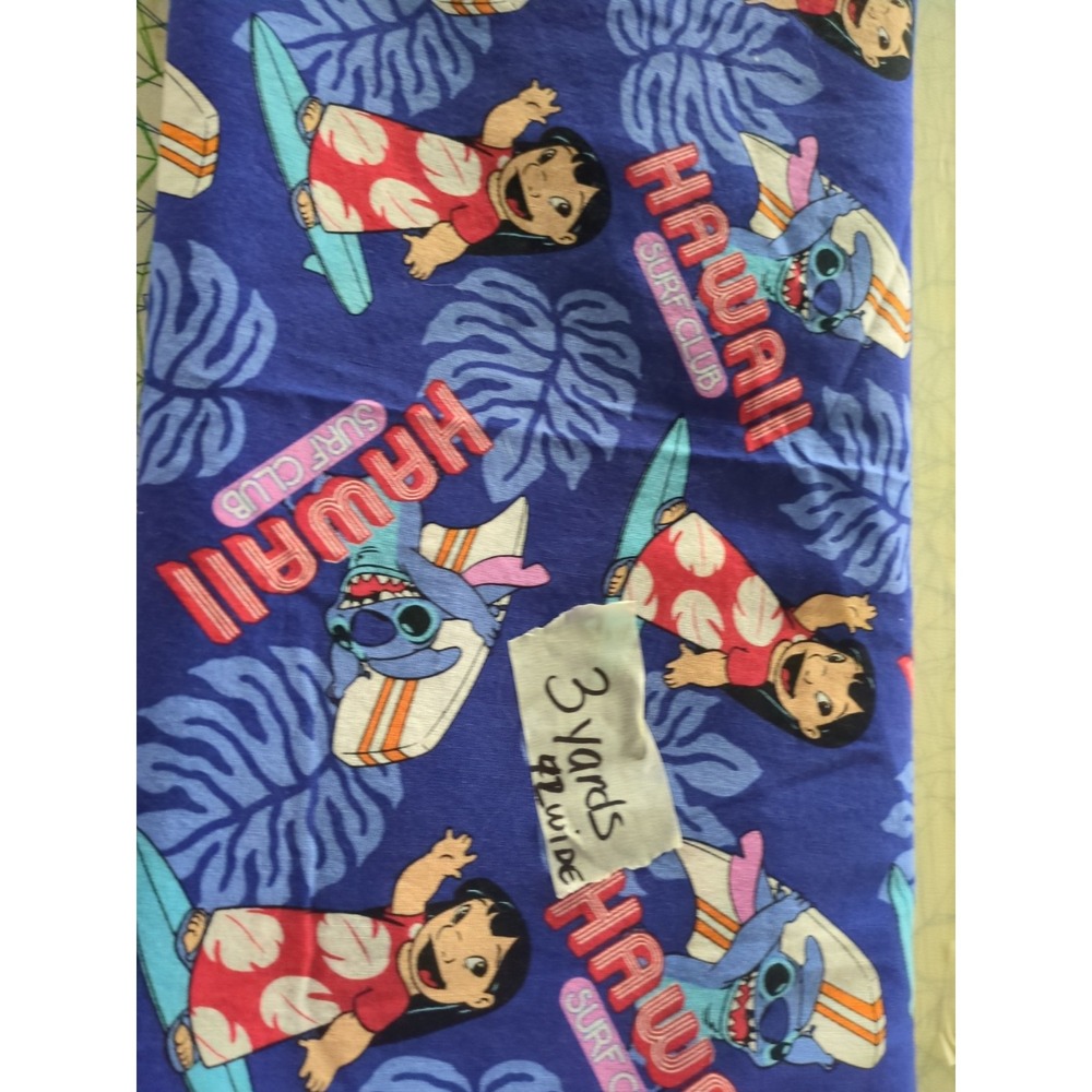 Lilo Stitch, Surf Club Fabric Material 42" 3 Yards